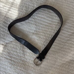 Banana Republic Black Belt with Silver Accents